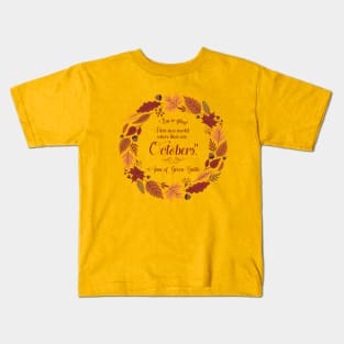 Anne of Green Gables "Octobers" Quote Kids T-Shirt